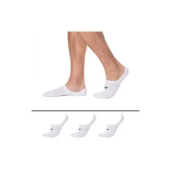 Lot de 3 Paires de Chaussettes Invisibles Casual Cotton Blanches