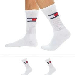 Lot de 2 Paires de Chaussettes de Sport Flag Blanches
