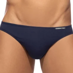 Lot de 3 Slips Bikini Coton Blanc - Bleu Marine - Gris