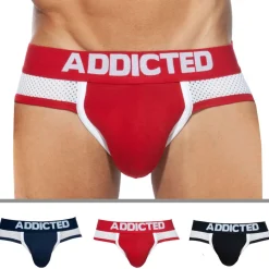 Lot de 3 Slips Combi Mesh Noir - Rouge - Bleu Marine