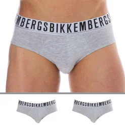 Lot de 2 Slips Essential Coton Gris Chiné