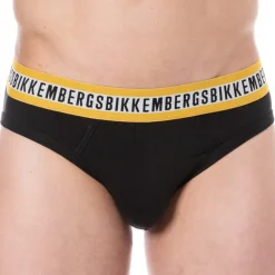 Lot de 3 Slips Fashion Tape Coton Bleu - Noir - Blanc