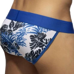 Lot de 2 Slips Tangas Mesh Tropicana Bleu - Kaki