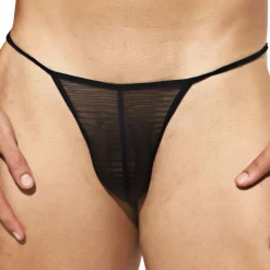 Lot de 3 Strings Mesh Noir - Marine - Bleu