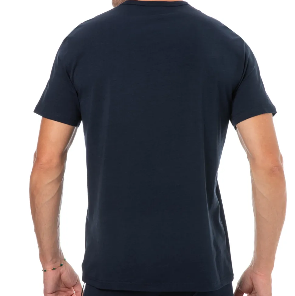 Lot de 2 T-Shirts Col V Core Logoband Bleu Marine