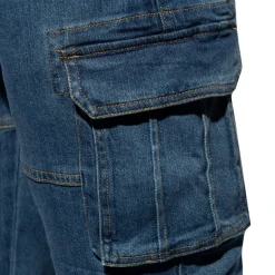 Pantalon Cargo Jeans Bleu Marine