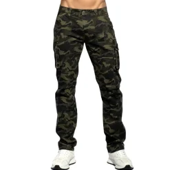 Pantalon Cargo Jeans Camouflage Kaki