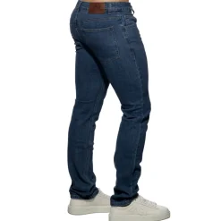 Pantalon Jeans Straight Bleu Marine