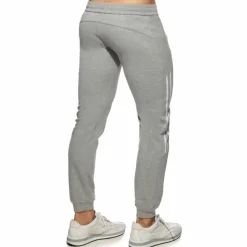 Pantalon Jogging Double Zip Gris Chiné