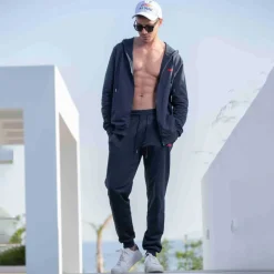 Pantalon Sport Coton Bleu Marine