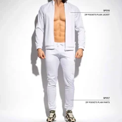 Pantalon Sport Uni Blanc