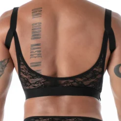 Porte-Jarretelles en Dentelle Fluide Noir