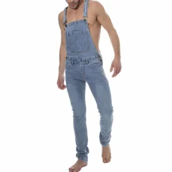 Salopette Longue Jeans Bleu Indigo