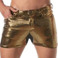 Short 5 Poches Glitter Or