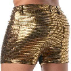 Short 5 Poches Glitter Or