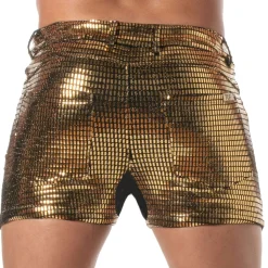 Short 5 Poches Glitter Or