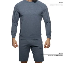 Short Coton Recyclé Bleu