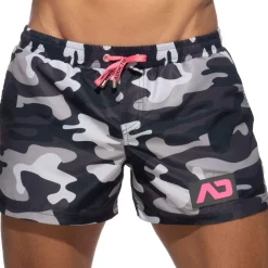 Short de Bain Camouflage Gris
