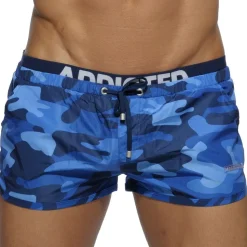 Short de Bain Double Waistband Camouflage Marine