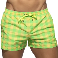 Short de Bain Flashy Squares Jaune