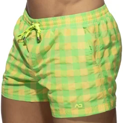 Short de Bain Flashy Squares Jaune