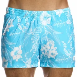Short de Bain Floreale Bleu Ciel