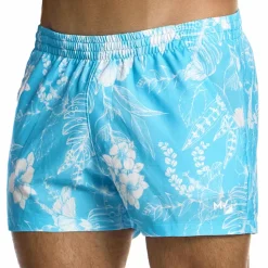 Short de Bain Floreale Bleu Ciel