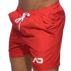 Short de Bain Long Basic Rouge