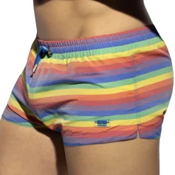 Short de Bain Multi Stripes Arc-en-Ciel
