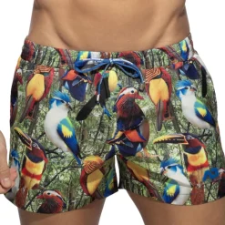 Short de Bain Oiseaux Exotiques