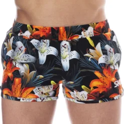 Short de Bain Tropical Summer Noir