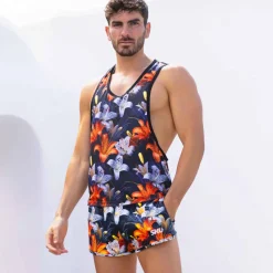 Short de Bain Tropical Summer Noir
