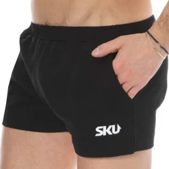 Short de Sport Coton Noir