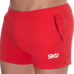 Short de Sport Coton Rouge