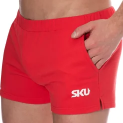 Short de Sport Coton Rouge
