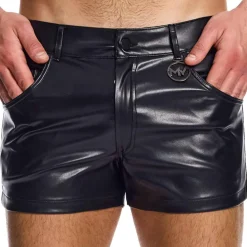 Short Leather Simili Cuir Noir