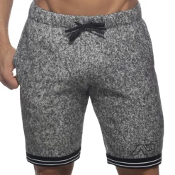 Short Long Polaire Noir Tacheté