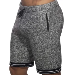 Short Long Polaire Noir Tacheté