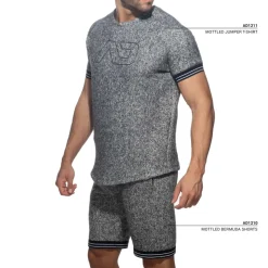 Short Long Polaire Noir Tacheté