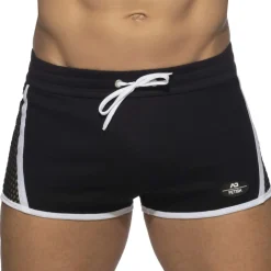 Short Mesh Striped Noir - Blanc