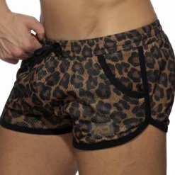 Short Rocky Mesh Leopard