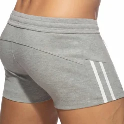 Short Sport Double Zip Gris Chiné