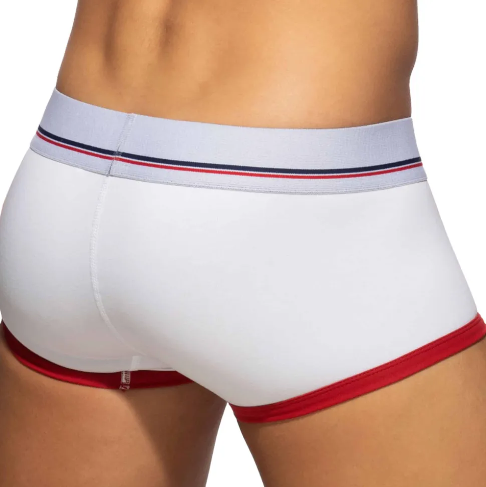 Shorty Basic Colors Coton Blanc - Rouge