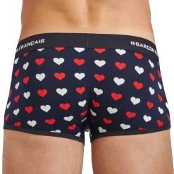 Shorty Coton Cœurs Bleu Marine