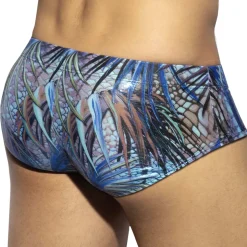 Shorty de Bain Tropical Glitter Bleu Marine