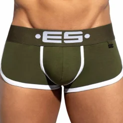 Shorty Double Side Coton Kaki - Blanc