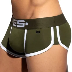 Shorty Double Side Coton Kaki - Blanc