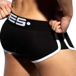 Shorty Double Side Coton Noir - Blanc