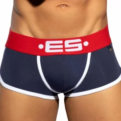 Shorty Empty Bottom Double Side Coton Marine - Rouge