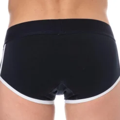 Shorty Logo Coton Bleu Marine